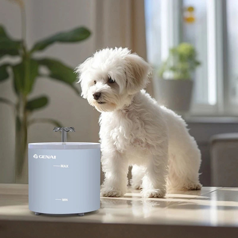 Fonte de Água Automática 1.6L para Gatos e Cães com Sensor